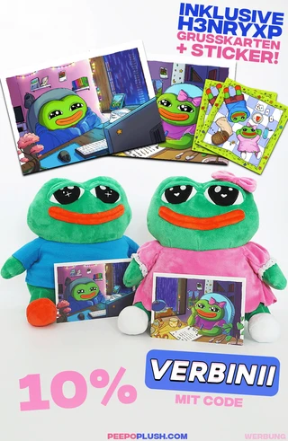 PeepoPlush Werbung - 10% Rabatt mit Code VERBINII